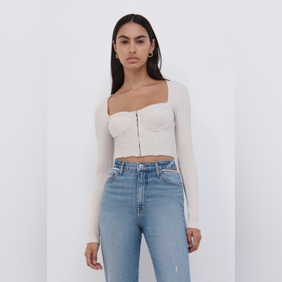 Jonathan Simkhai Zoella Top in Ceramic NEW - Picture 2 of 15